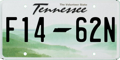 TN license plate F1462N