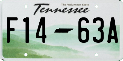 TN license plate F1463A