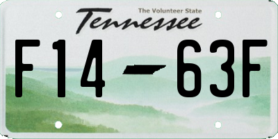 TN license plate F1463F