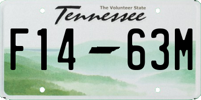 TN license plate F1463M