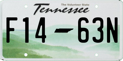 TN license plate F1463N