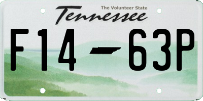 TN license plate F1463P