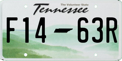 TN license plate F1463R