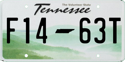 TN license plate F1463T