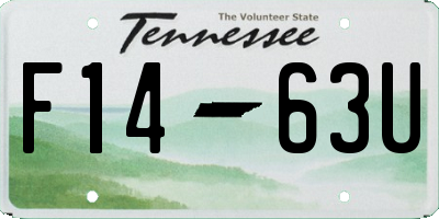 TN license plate F1463U
