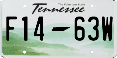 TN license plate F1463W