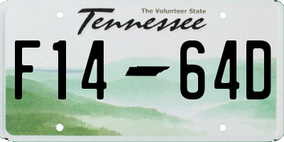 TN license plate F1464D