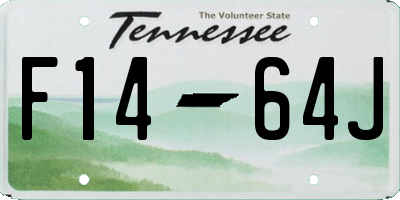 TN license plate F1464J