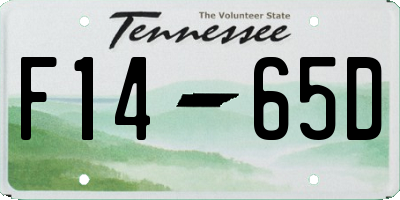 TN license plate F1465D