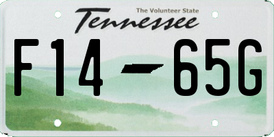 TN license plate F1465G
