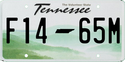 TN license plate F1465M