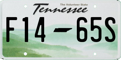 TN license plate F1465S