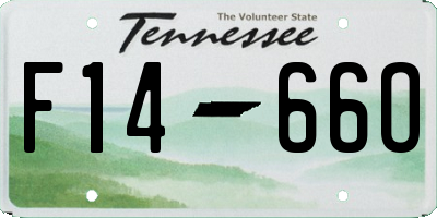 TN license plate F1466O