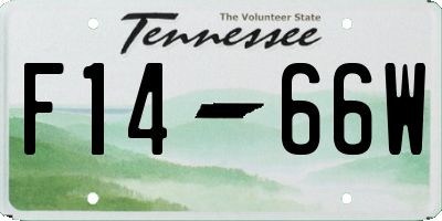 TN license plate F1466W