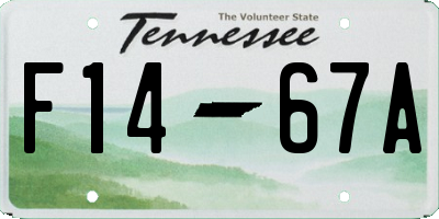 TN license plate F1467A