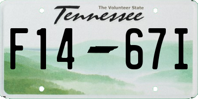 TN license plate F1467I