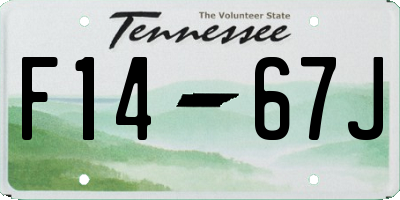 TN license plate F1467J