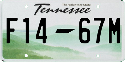 TN license plate F1467M