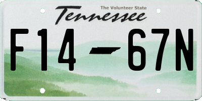 TN license plate F1467N
