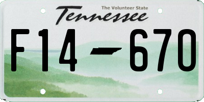 TN license plate F1467O
