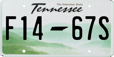 TN license plate F1467S