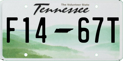 TN license plate F1467T