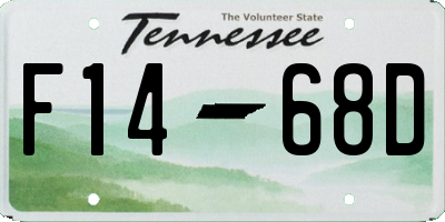 TN license plate F1468D