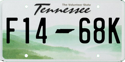 TN license plate F1468K