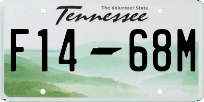 TN license plate F1468M