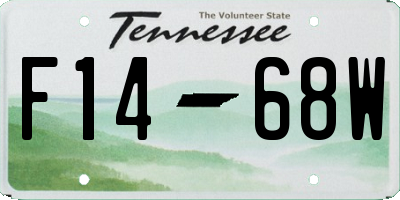 TN license plate F1468W