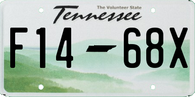 TN license plate F1468X