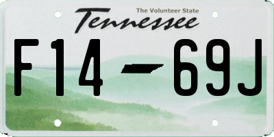 TN license plate F1469J