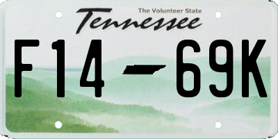 TN license plate F1469K