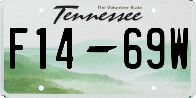 TN license plate F1469W
