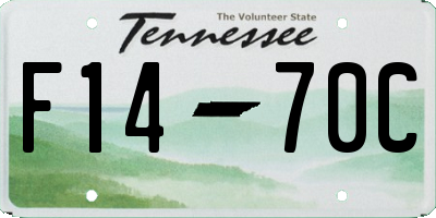 TN license plate F1470C