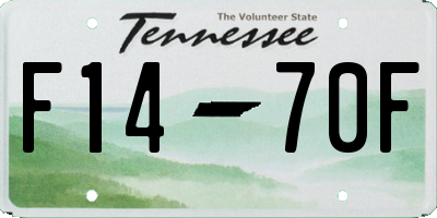 TN license plate F1470F