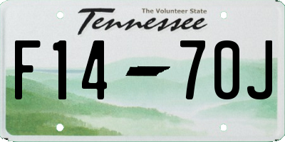 TN license plate F1470J