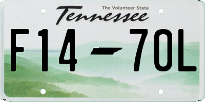 TN license plate F1470L