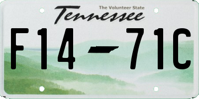 TN license plate F1471C