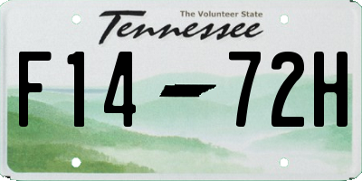 TN license plate F1472H