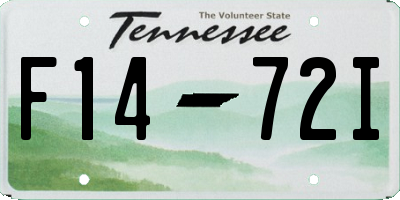 TN license plate F1472I