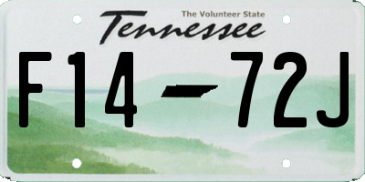 TN license plate F1472J