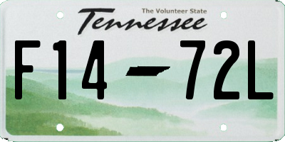 TN license plate F1472L