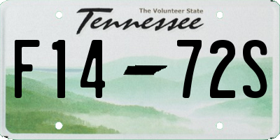 TN license plate F1472S