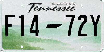 TN license plate F1472Y