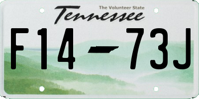 TN license plate F1473J