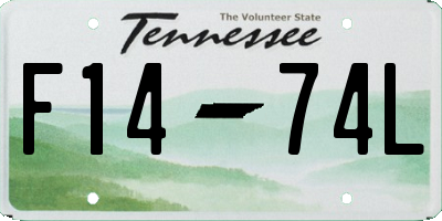 TN license plate F1474L