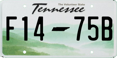 TN license plate F1475B