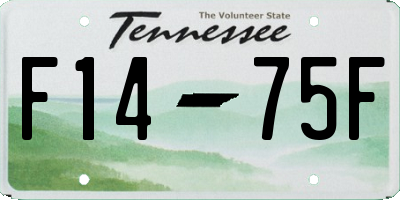 TN license plate F1475F
