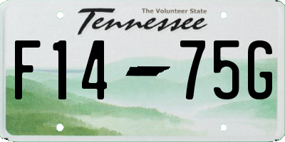 TN license plate F1475G
